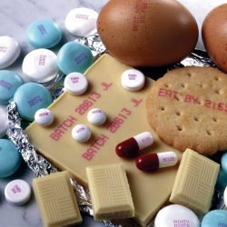 date and batch code marking on biscuits and medicinal pills. Solution for food industry since it use food grade ink