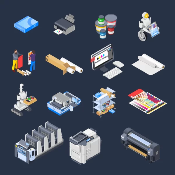 ilustrasi beragam jenis inkjet printer