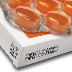 barcode and qr code on vitamin